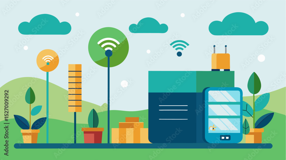 Aufkleber a smart storage facility uses aipowered sensors to monitor temperature humidity and air quality ensu