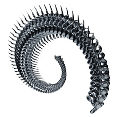 Metallic 3D Effect model abstract. Silver gear model. Stunning Metallic Shapes.