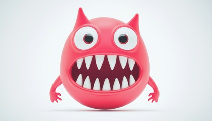 Adorable Monster Face Illustration Designed For T-Shirt Printing. The Cute Monster Graphic Is Perfect For Custom Apparel And Merchandise.