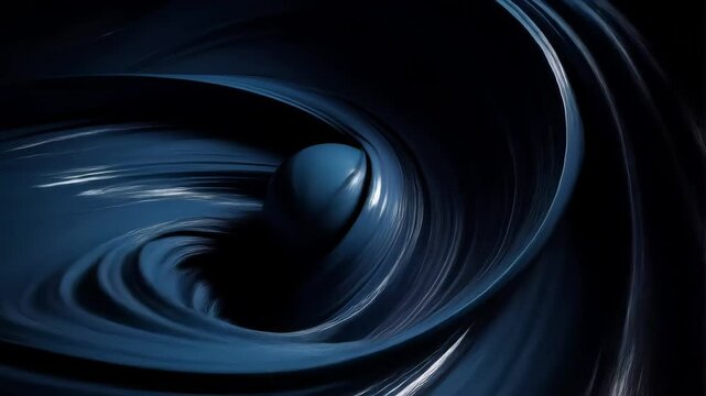 Visually stunning abstract motion of dark swirling shapes evoking cosmic phenomena and deep space