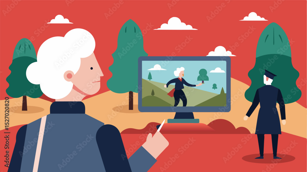 Poster a virtual tour taking an elderly person through a famous battlefield allowing them to see the histor