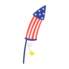 Illustration of Patriotic Firework