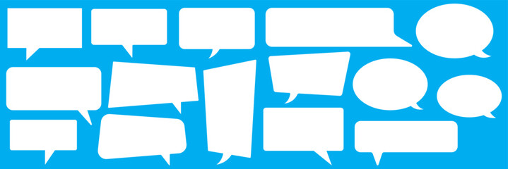 Obraz premium Speech Bubble set. Talk bubble. Cloud speech bubbles collection. message icon or logo isolated sign symbol.Comment icon speech bubble symbol. comic dialog clouds. Talk and think vector comics bubbles 