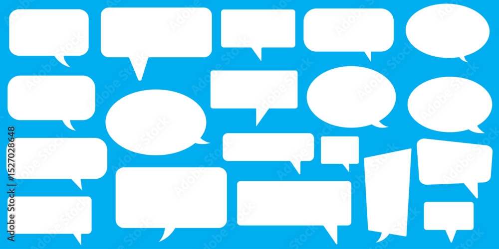Poster speech bubble set. talk bubble. cloud speech bubbles collection. message icon or logo isolated sign 