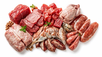 various types of fresh meat barbecue kitchen quality meat butcher shop