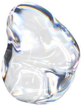 3D Soap bubble abstract shapes. 3D Soap bubble abstract shapes. Burbuja realista hecha con Gabon, efectos tornazol. Realistic set of soap bubbles isolated on transparent background. PNG