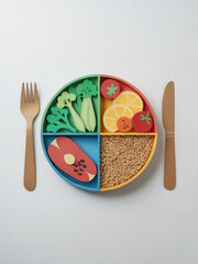 Balanced Diet Plate &ndash; Healthy Food Art