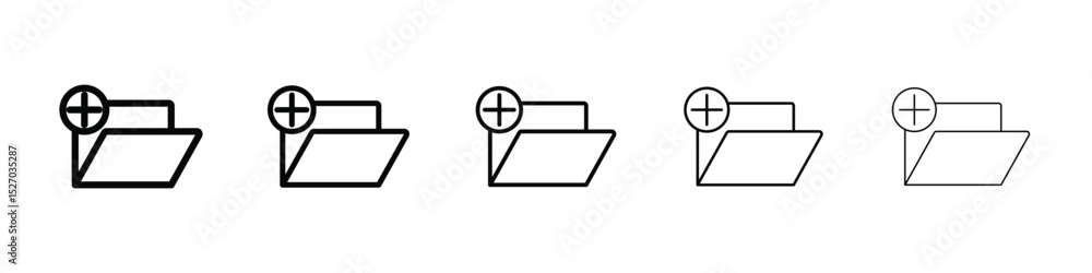 Poster add folder icon vector collection. eps 10