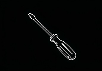 Fototapeta premium Outline Screwdriver