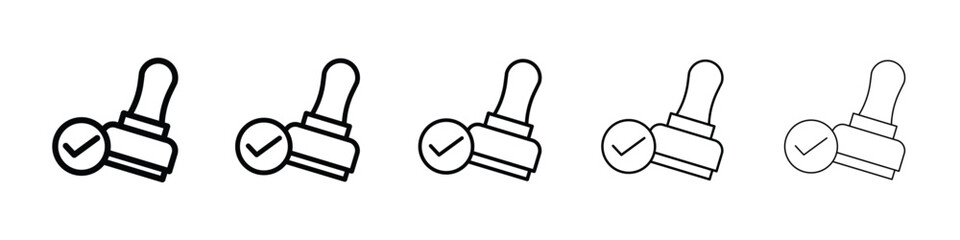 Approval stamp icon vector collection. EPS 10