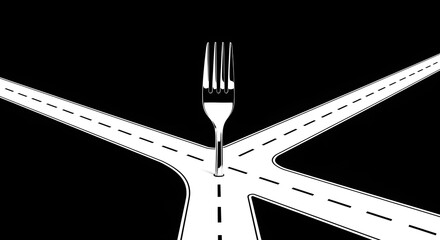 Fork Road Intersection Symbol