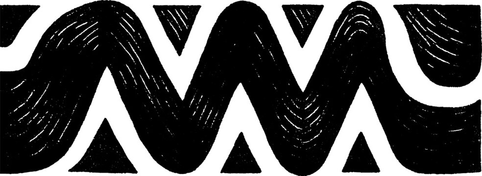 Neo folk art inspired aztec tribal pattern design for cultural decor