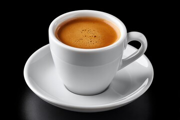 Fototapeta premium Classic white porcelain espresso cup and saucer set