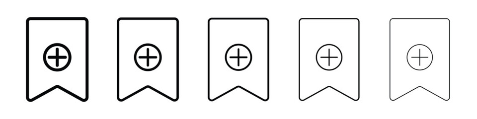 Bookmark add icon vector collection. EPS 10