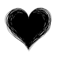 An abstract heart silhouette, expressing feelings of love and affection, sketched with delicate lines to evoke both simplicity and complexity, and invites viewers to ponder the depths of the heart.