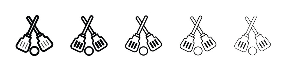 Broom-ball icon vector collection. EPS 10