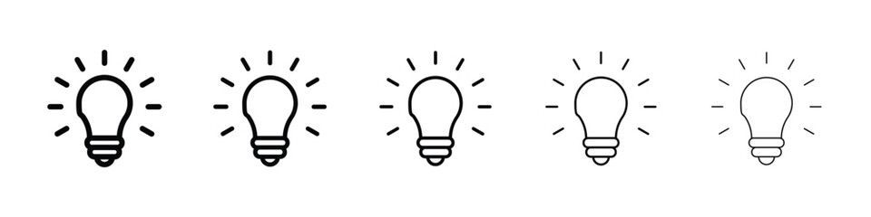 Bulb icon vector collection. EPS 10