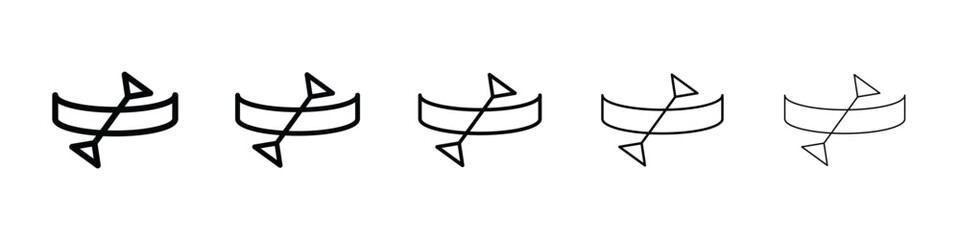 Canoe icon vector collection. EPS 10