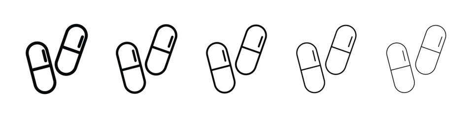 Capsule icon vector collection. EPS 10
