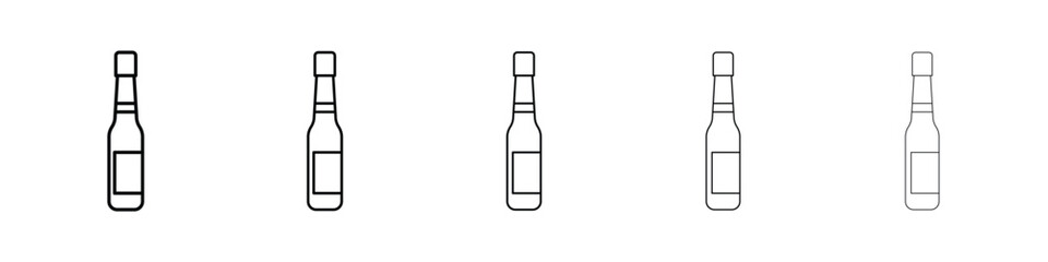 Champagne bottle icon vector collection. EPS 10