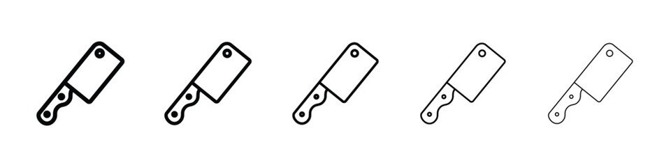 Chopper knife icon vector collection. EPS 10