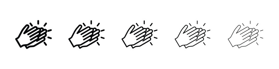Clap icon vector collection. EPS 10
