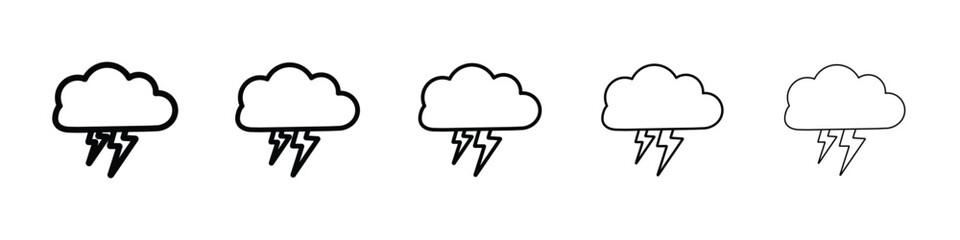 Cloud lightning icon vector collection. EPS 10