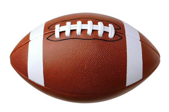 American football ball in transparent background. Generative AI. 