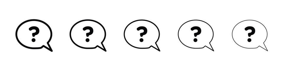 Comment question icon vector collection. EPS 10