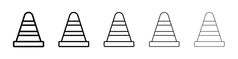Construction cone icon vector collection. EPS 10