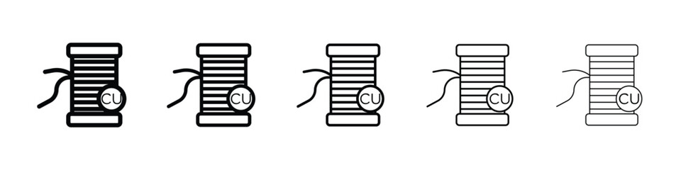 Copper icon vector collection. EPS 10