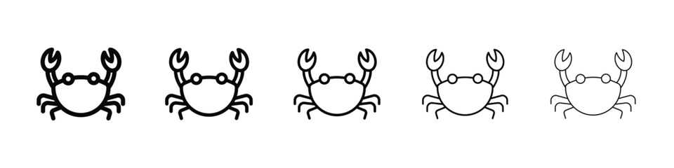 Crab icon vector collection. EPS 10