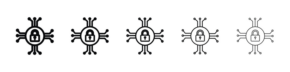 Cyber security icon vector collection. EPS 10