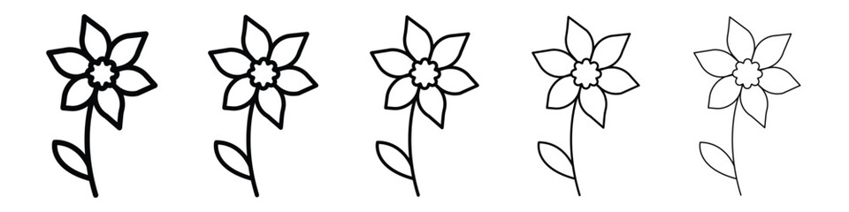 Daffodil Flower icon vector collection. EPS 10