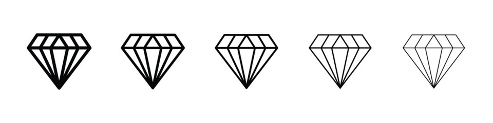 Diamond icon vector collection. EPS 10