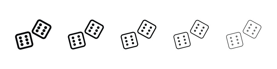 Dice six icon vector collection. EPS 10
