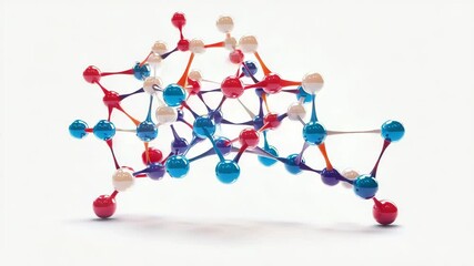 social network, 3d render of molecule, dna - Powered by Adobe