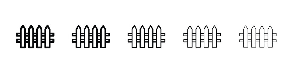 Fence icon vector collection. EPS 10
