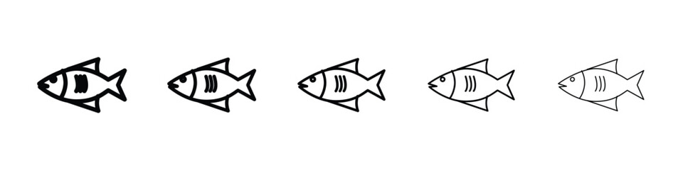 Fish icon vector collection. EPS 10
