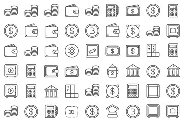 Business communication vector icon set for web and mobile