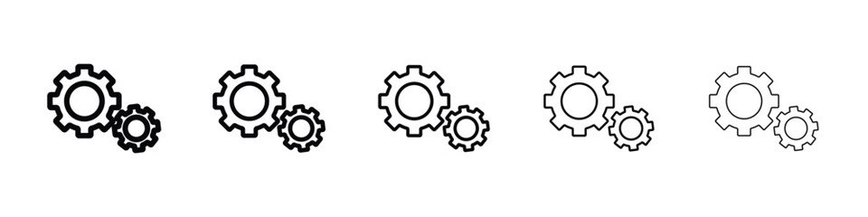 Gears icon vector collection. EPS 10