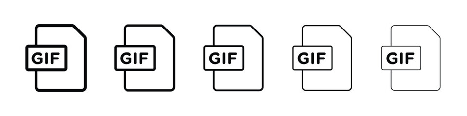 Gif icon vector collection. EPS 10