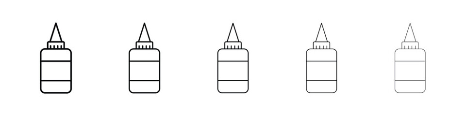 Glue bottle icon vector collection. EPS 10