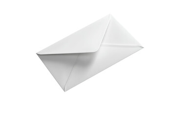 A white envelope is sitting on a white background