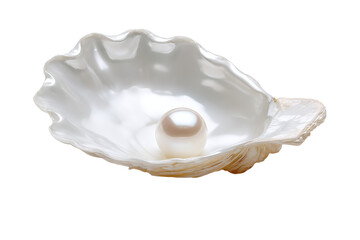 Naklejka premium A pearl is sitting in the center of a shell