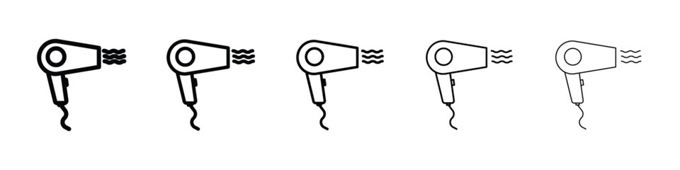 Hair dryer icon vector collection. EPS 10