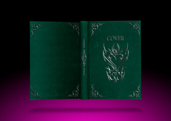 mockup libreta verde gotica