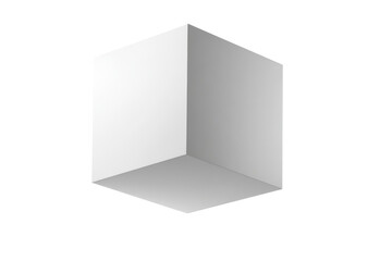 Fototapeta premium A white cube is shown in a white background