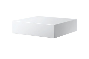 A white box with a square shape