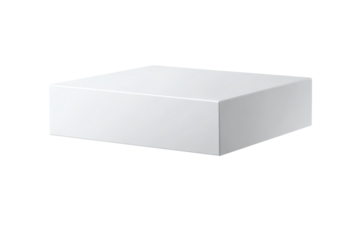 A white box with a square shape